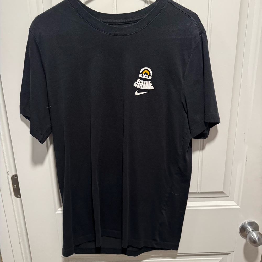 Nike Black Tee with White and Yellow Graphic
